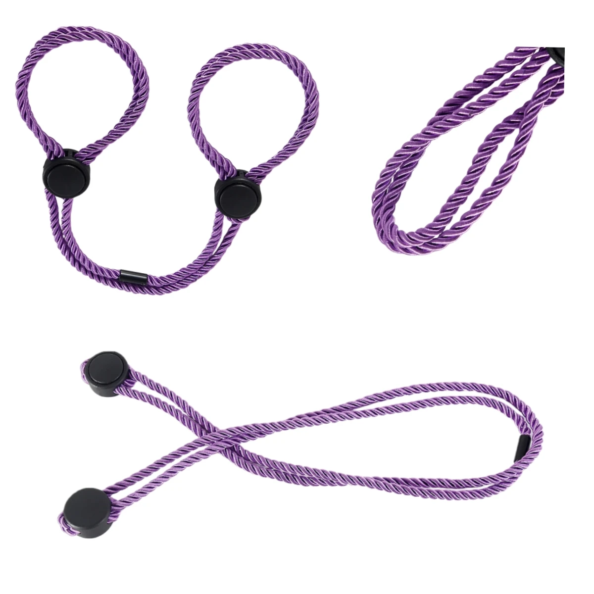 Algemas de corda de algodão fetiche para homens e mulheres e punhos de perna multifuncional adequado para festas de jogos escravo roleplay adereços de palco