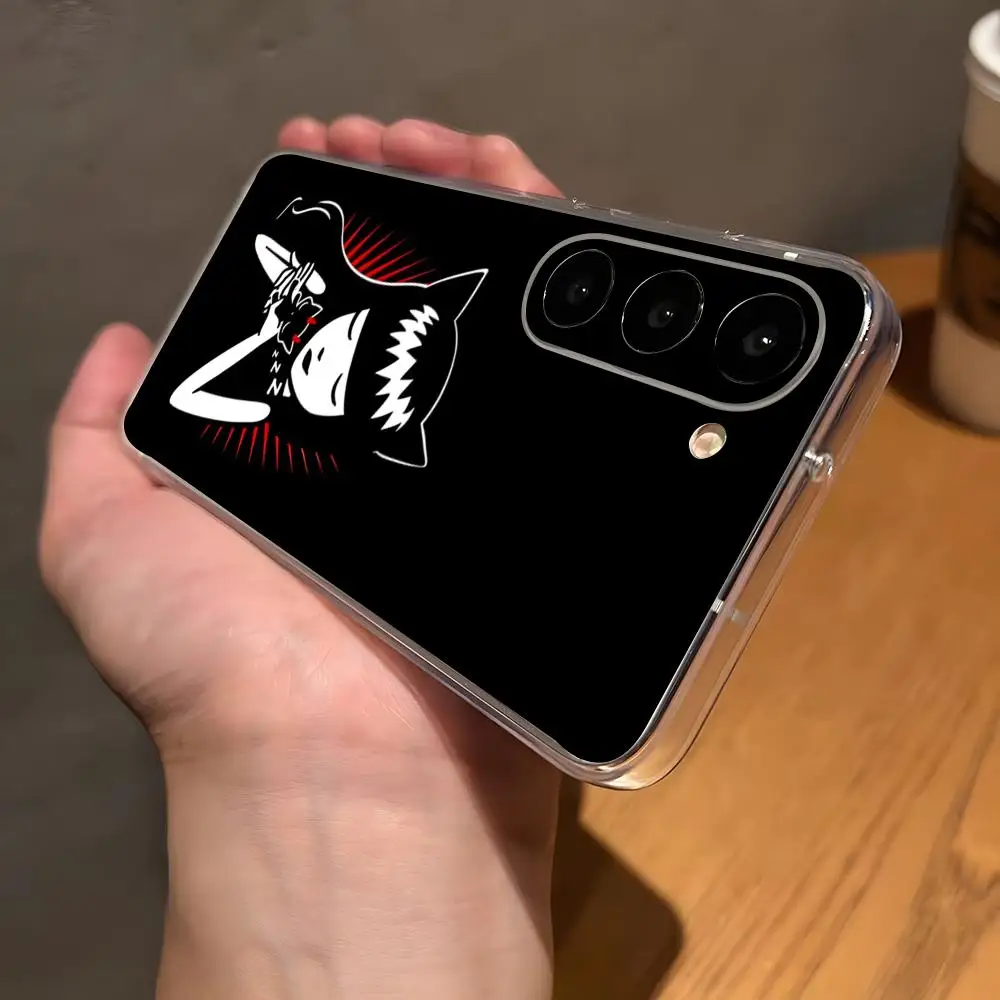 Comics E-Emily The Strange Phone Case For Samsung S26 S25 Plus S24 Plus S22 Ultra S23 FE S21 Plus S21 Ultra Transparent Cover