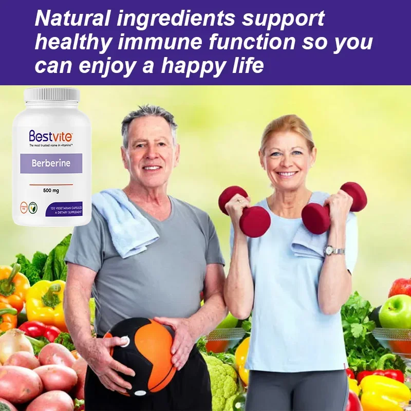 BESTVITE Berberine 500 Mg (120 Veggie Capsules) - Heart Health, Overall Health, Antioxidant