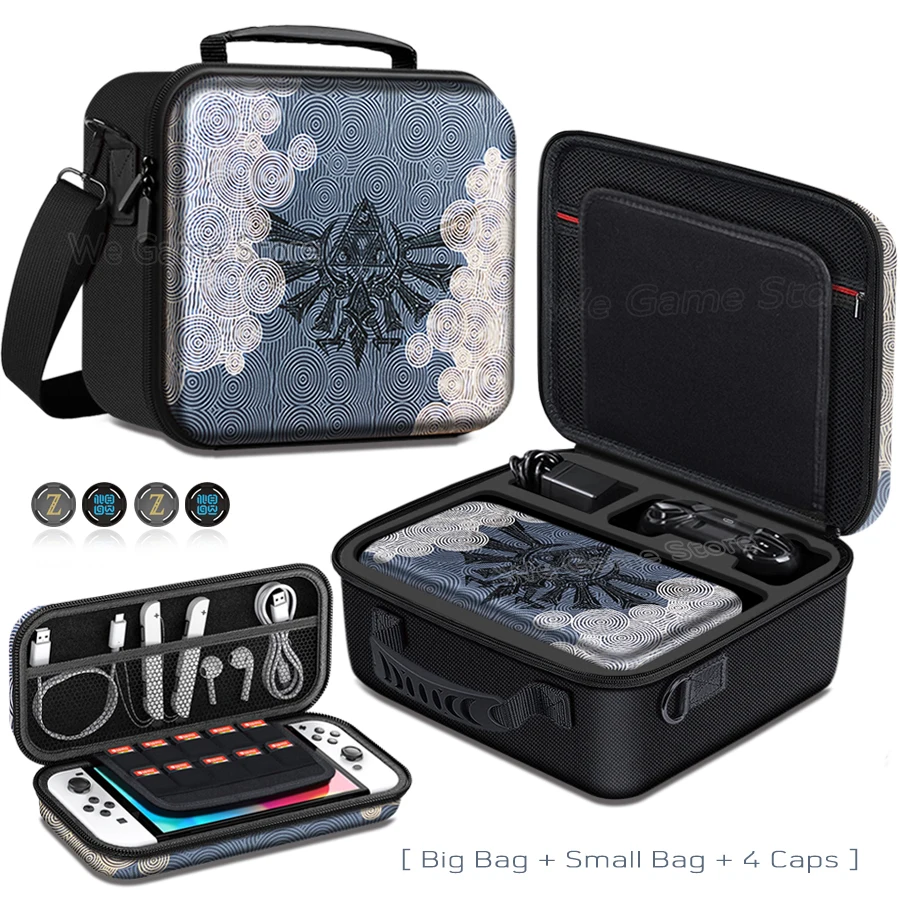 Travel Carrying Case For Nintendo Switch OLED Console Gaming Accessories High Quality Portable Storage Messenger Bag Hard Shell