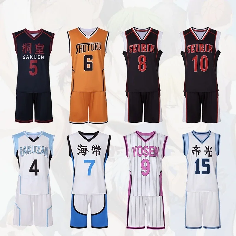 

Anime Kuroko's Basketball Uniform Cosplay Costume Top and Shorts Halloween Masquerade Carnival Party Outfits for Adult