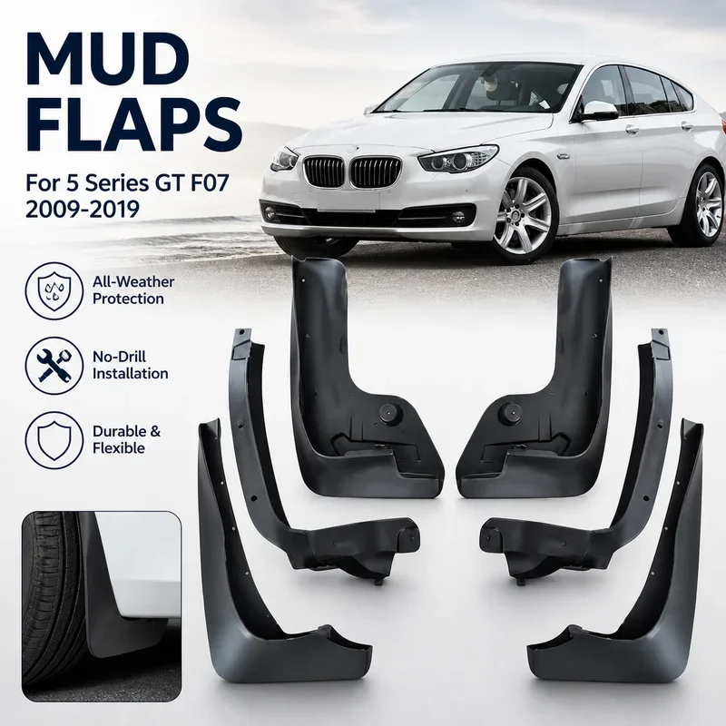 Mud Flaps for BMW 5 Series GT F07 (2009-2019) Mud Guard Flap Set Dirty Splash Guard Fender Flares Front Rear Accessories