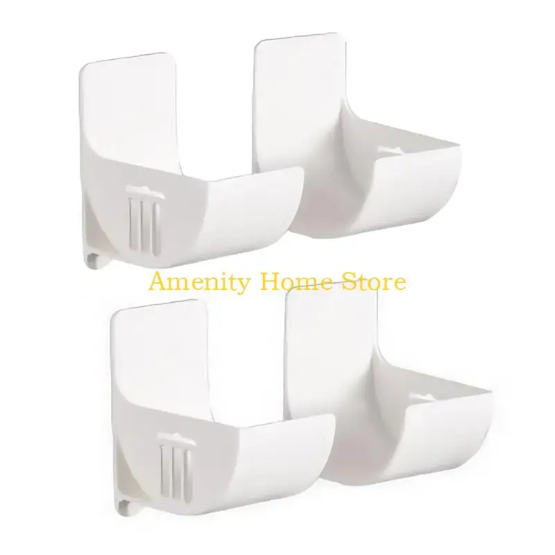 F26C Plastic Wall Mounted Shelving Unit Securely Holds Kitchen Supplies Without Damaging Wall