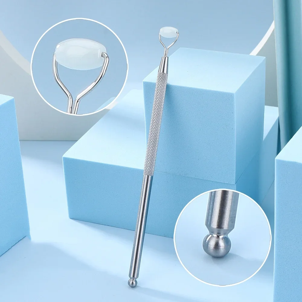 ลูกกลิ้งหยกธรรมชาติ 1 ชิ้น สำหรับนวดหน้า กัวซา ขัดผิว ชุดดูแลผิวหน้า หินนวดหน้า กระชับผิวหน้า ลดเลือนริ้วรอย ลดอาการบวมรอบดวงตา