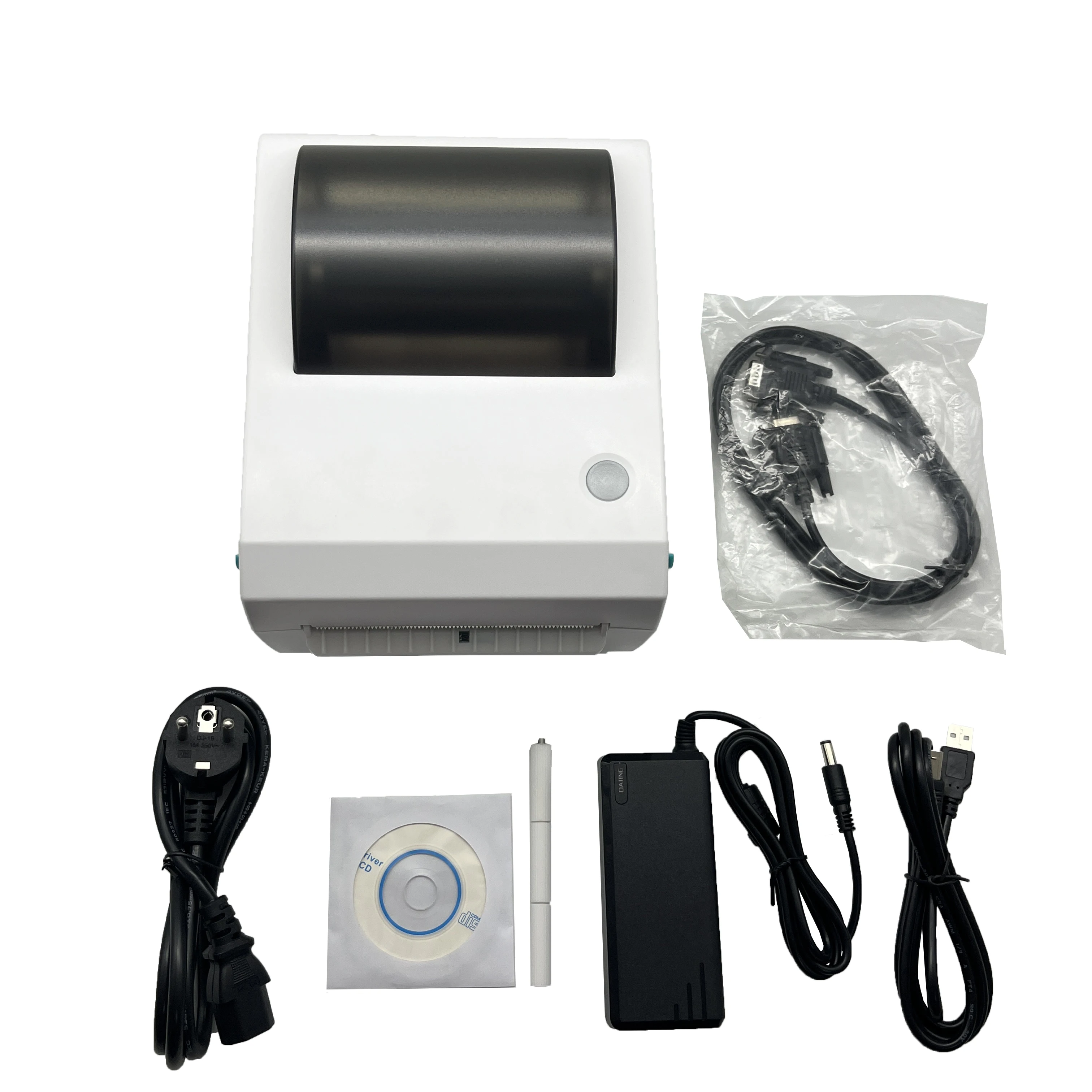 USB+RS232 110mm 열전사 배송 라벨 프린터, 저울용 4인치 라벨 스티커 기계 (필러 포함)