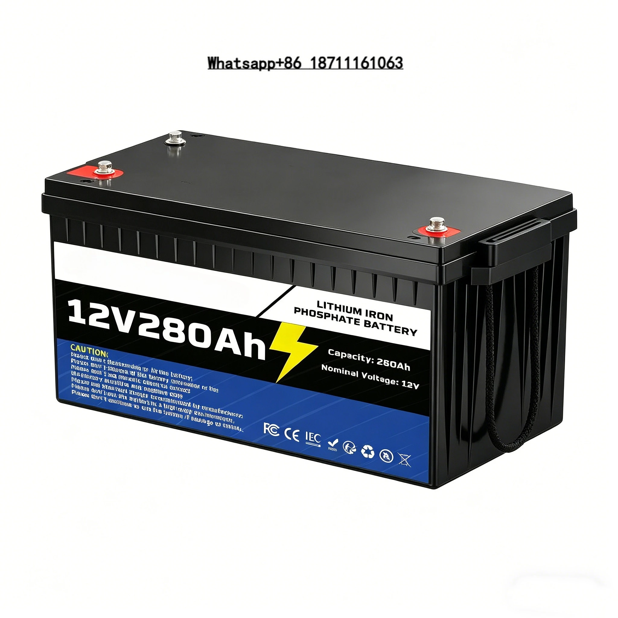 

12V 280Ah LiFePO4 Deep Cycle Battery for Solar RV Off-Grid Use with 4000-Cycle Life and Bluetooth Monitoring