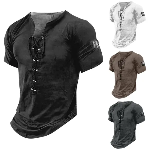 Camiseta de manga corta para hombre, camisa estampada y bordada, clásica, básica, combina con todo, tendencia Vintage