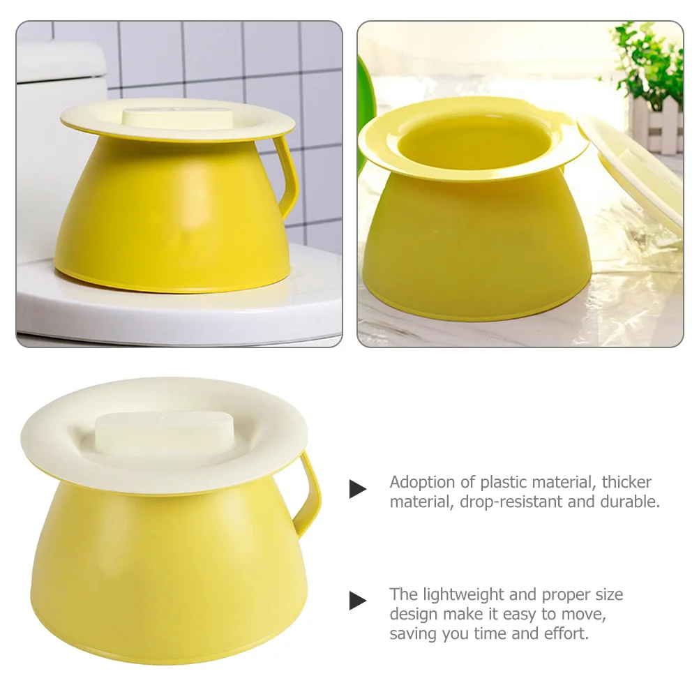 وعاء غرفة الأطفال سرير بلاستيكي سميك مع غطاء دلو البول المحمول للاستخدام المنزلي قاعدة غير قابلة للانزلاق مبصقة صحية #3