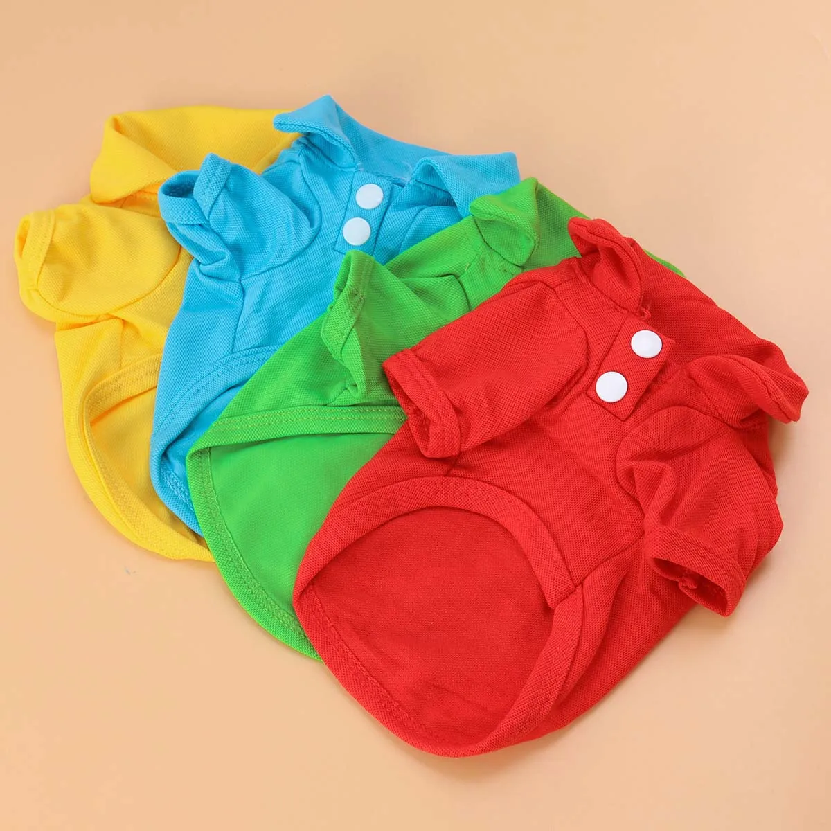 4 قطع من القطن الناعم للحيوانات الأليفة للكلاب، ملابس جرو لطيفة بأكمام قصيرة، ملابس مريحة وخفيفة الوزن للكلاب Xs #6