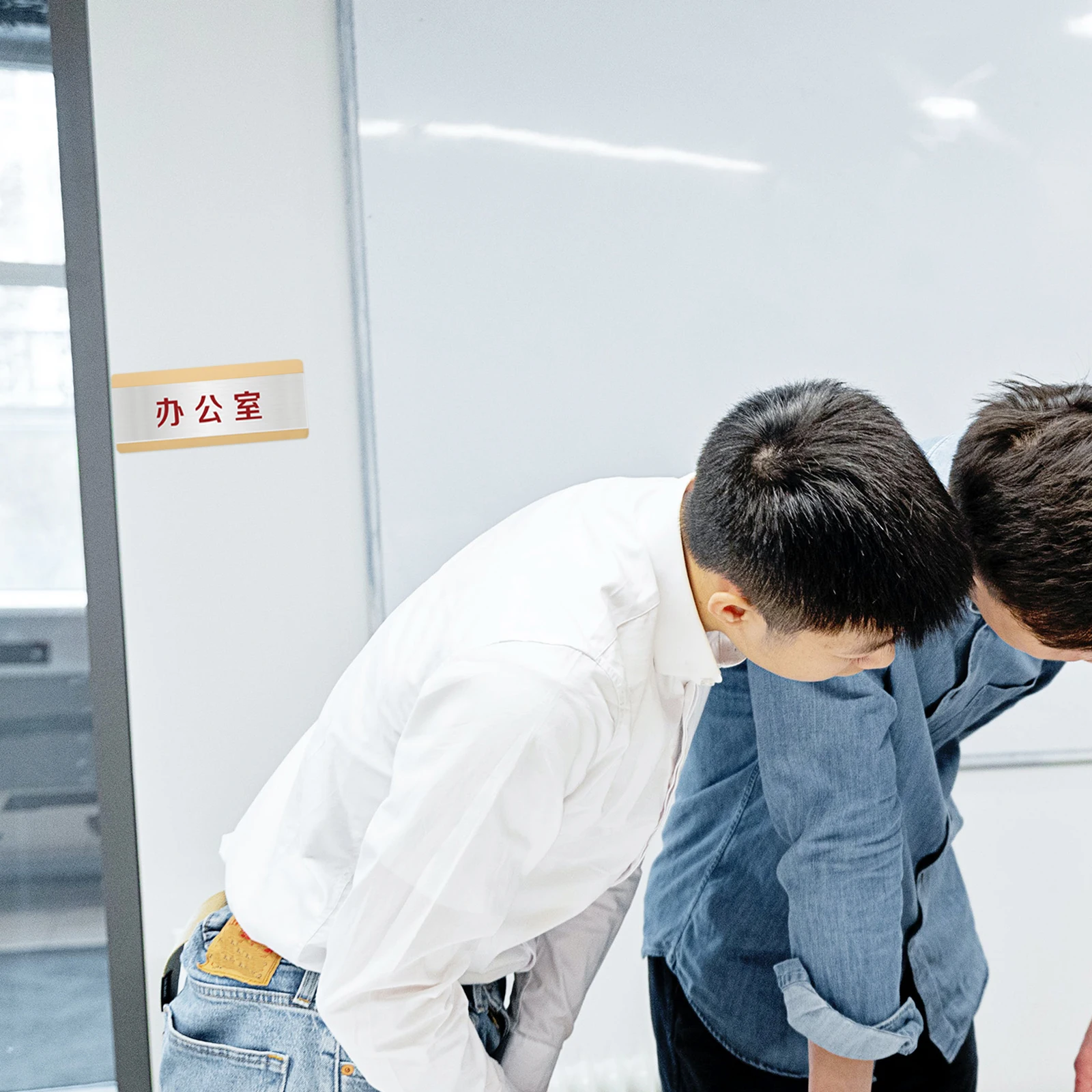 1pc 3 Stainless Steel Acrylic Draw Door Name Plates Wall Office Conference Room Holder for School Easy Replacement Frame