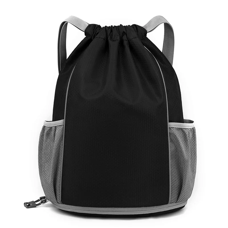 Customized Logo Bead Bag Drawstring Bag Outdoor Sports Basketball Backpack Sports Marathon Sports Bag Printing Printing Gift
