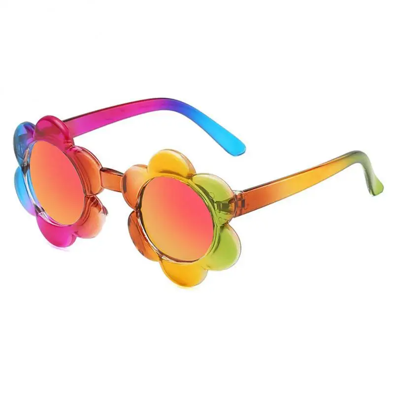 Lovely Flower UV400 Sunglasses Kids Rainbow Colorful Cute Sun Glasses For Boy Girls Baby  Travel Shades Eyewear Oculos De Sol