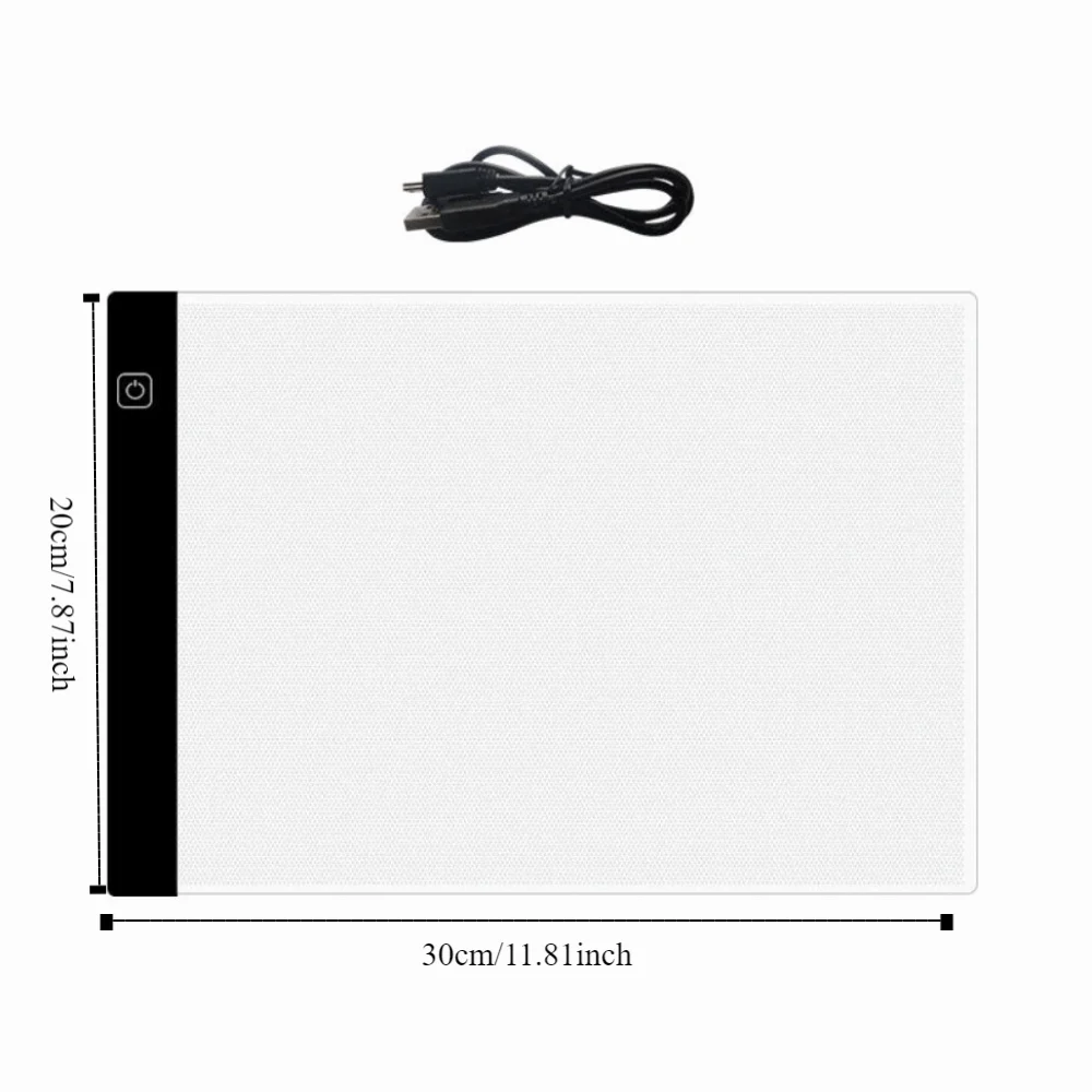 Learning Tool A4 Electric Drawing Board USB 3 Level Tracing Board Adjustable Brightness LED Drawing Board Sketching