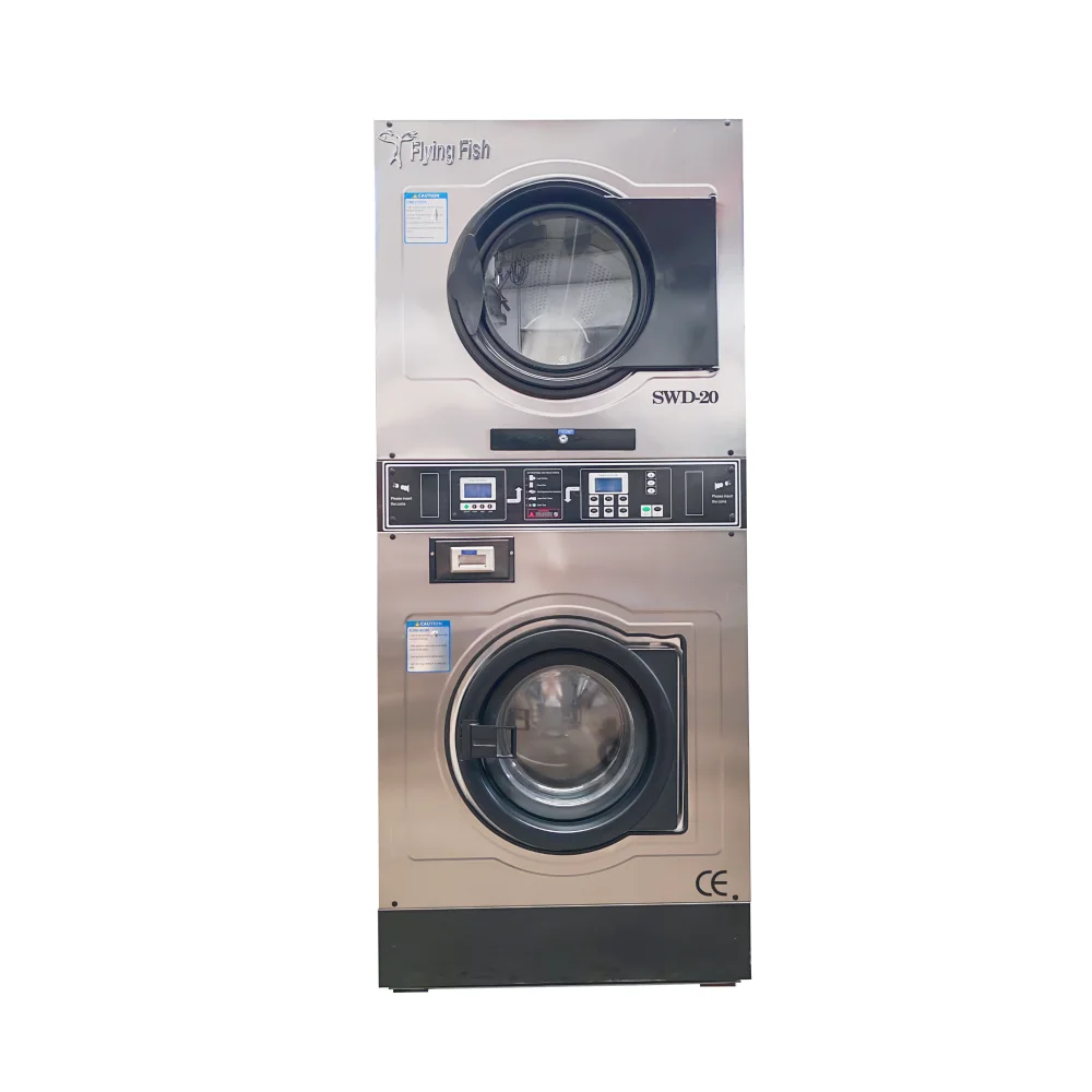 Commercial Fontload Washer and Dryer Mesin Cuci Koin Dang Pengering Komersial