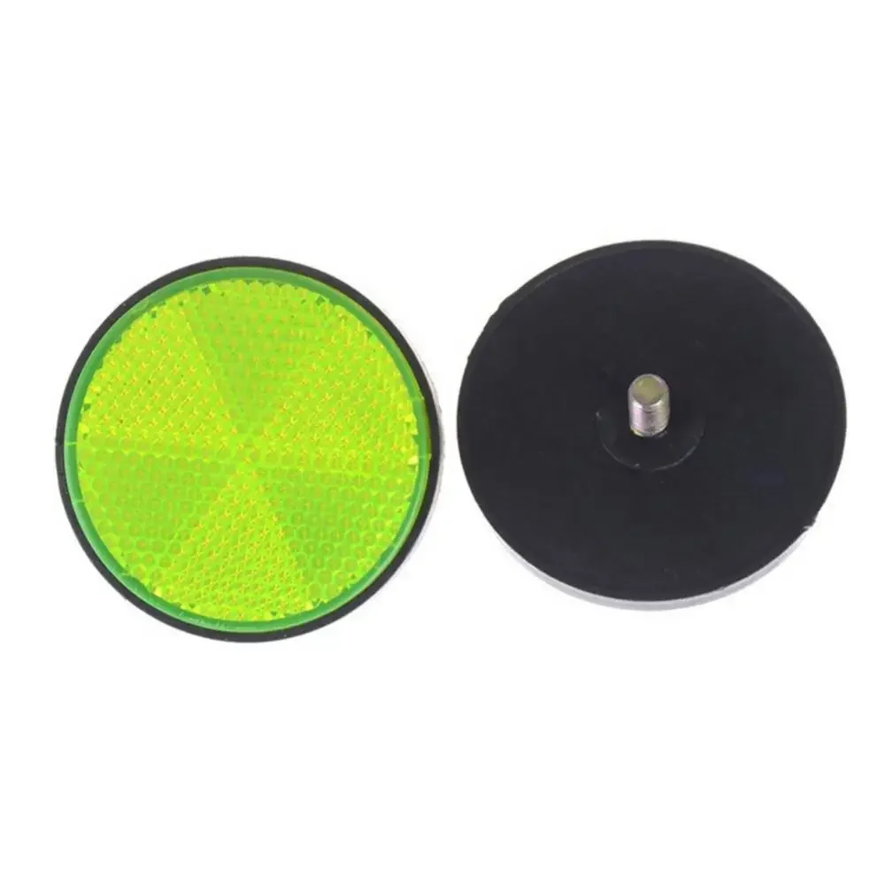 2Pcs Plastic Lattice Reflector  Round Car Motorcycle Bike Electric Vehicle Caravan Lorry Screw On Safety Reflector