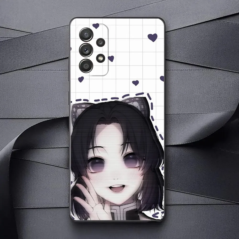 D-DemonS Slayer Kochou Shinobu Phone Case For Samsung Galaxy A13,A21s,A22,A31,A32,A52,A53,A71,A80,A91 Soft Black Phone Cover