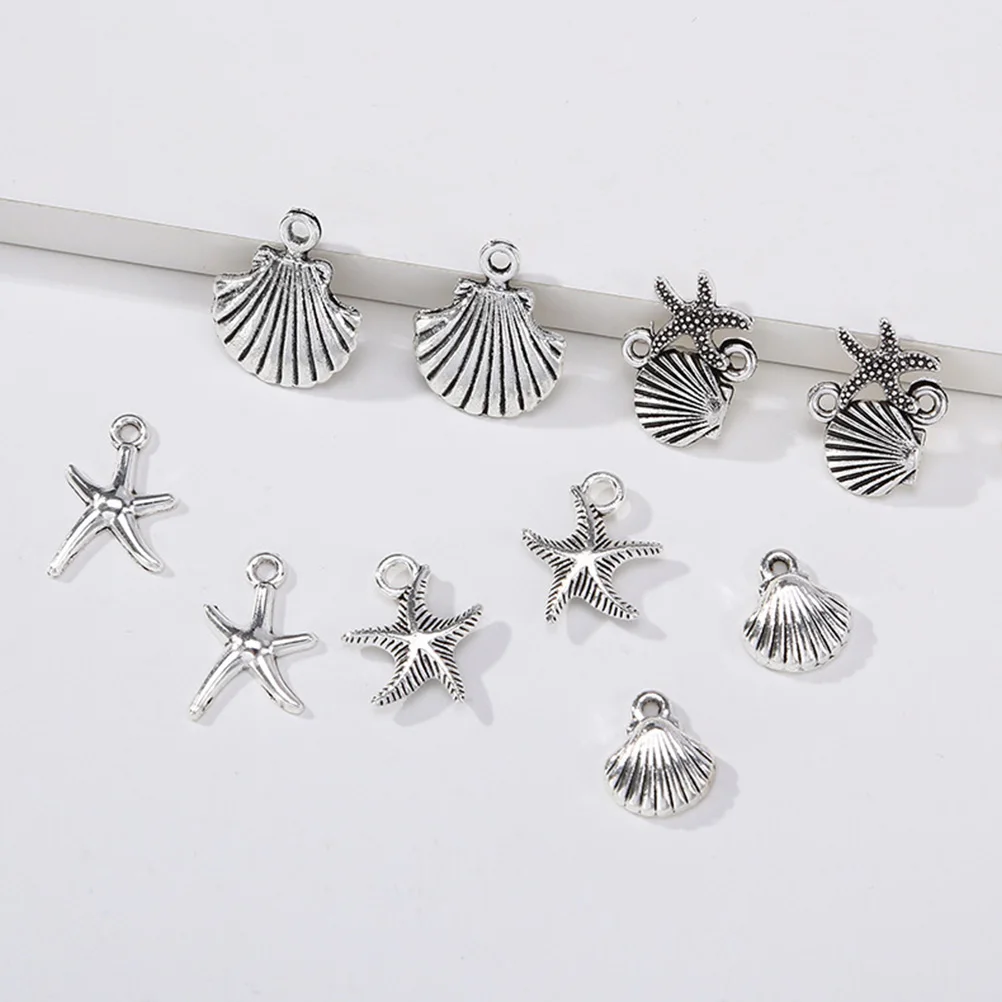 

300pcs Alloy Charms Silver nament Pendants for Jewelry Making DIY Accessories Retro Decorative