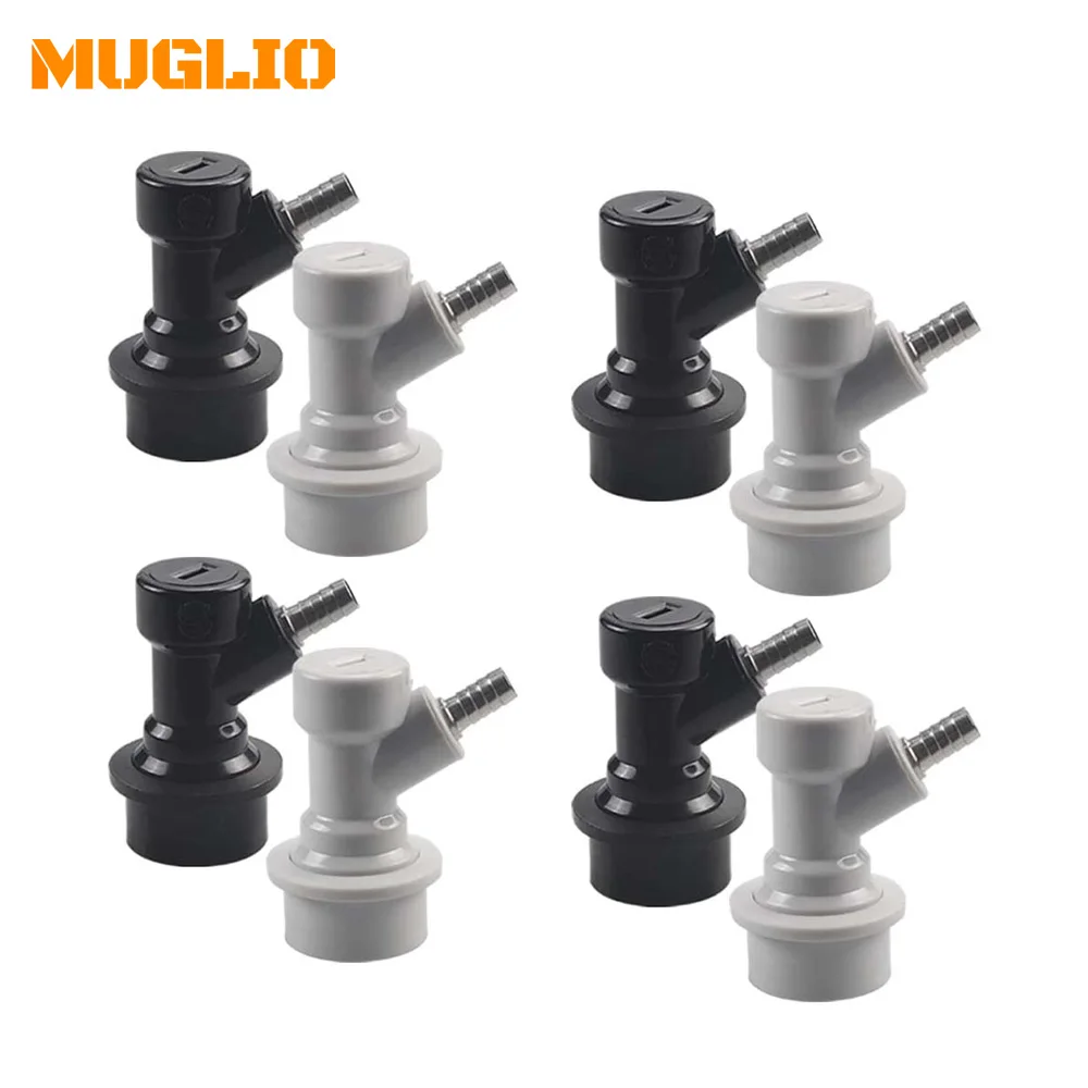 MUGLIO ball lock keg fitting Ball Lock Disconnect Barb Corny keg connector Quick Disconnects Sets for Home Brewing Beer Kegging