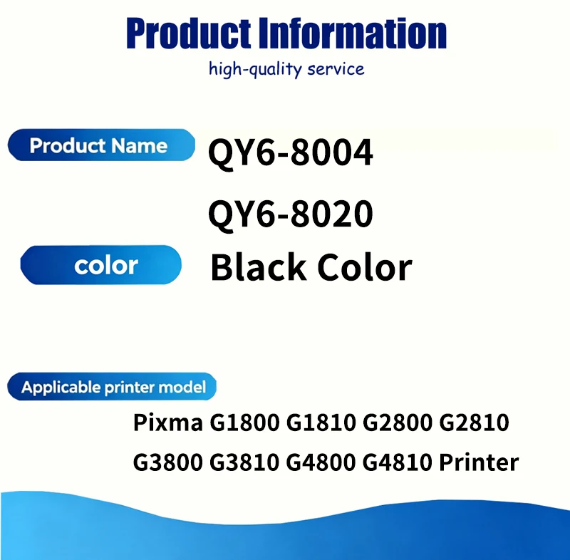 CA91 CA92 QY6-8004 QY6-8020 Printhead Ink Cartridge Compatible for Canon Pixma G1800 G1810 G2800 G2810 G3800 G3810 G4800 G4810