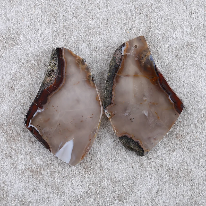 Natural Agate Shark dorsal fin Shape Earring Beads for Jewelry Making, Handmade Natural stones beads 4