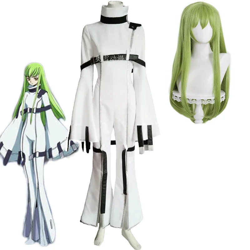 2025 Anime Code Geass: Lelouch of the Rebellion Cosplay C.C. Cosplay Costume Code Geass C.C. Cosplay Wig For Women Halloween