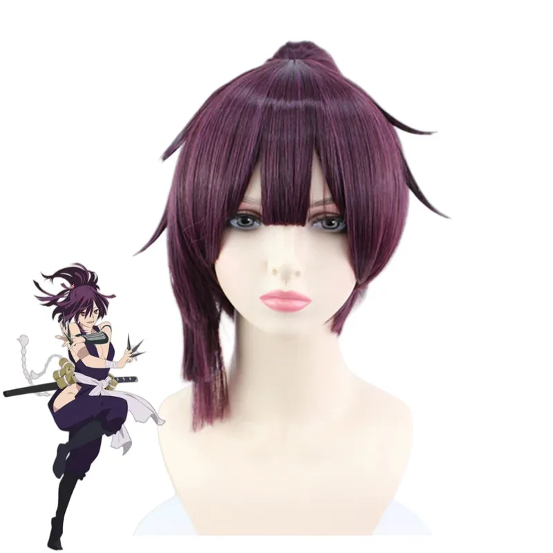 أنيمي الجحيم الجنة Jigokuraku Yuzuriha تأثيري حلي الأرجواني النينجا زي قتال موحد شعر مستعار امرأة مثير كرنفال هالوين البدلة ؛ 2 ،