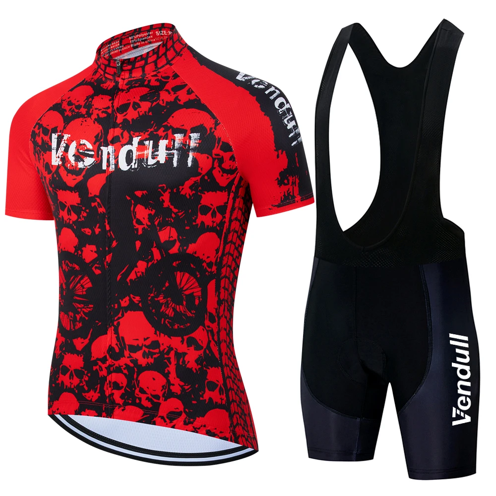 Ensemble de cyclisme VENDULL 2026 Nouveau Maillot d'été à manches courtes Respirant pour la course Vêtements de sport Vélo Uniforme de cyclisme en plein air Ropa