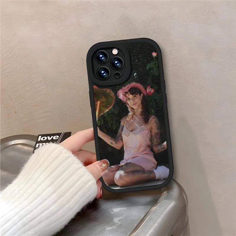 Girl Singer Melanie Martinez Phone Case Black For IPhone 11 14 13 12 Pro Max Mini Xs X Xr 7 8 Plus SE2020 Leather Texture Coque