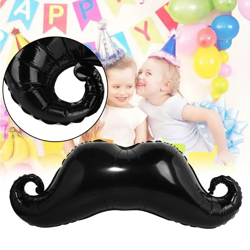 1 Set Mustache Balloon black beard Christmas balloon Kids Little Baby Shower Balloons Boy Toys Man Birthday Party Decor Supplies image 2