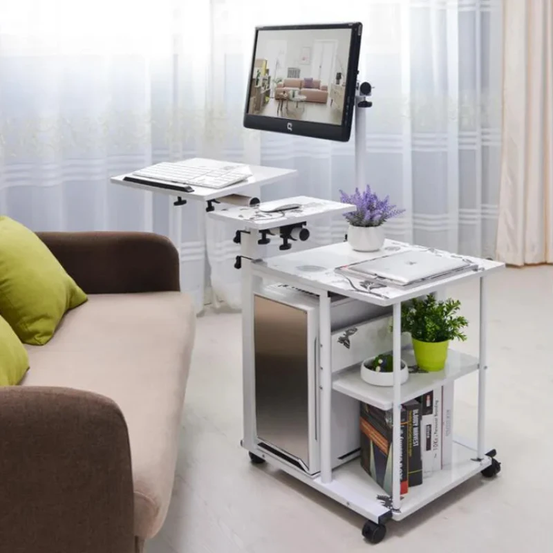 Simple Bed Side Laptop Desk With Stand Lazy Computer Desk Bed Pc Desk Desktop Table Home Rotating Moveable Laptop Tables learning home computer bedside desk small table movable folding table lazy writing side table