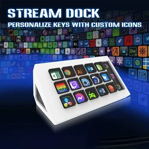 Tombol Lcd Keyboard Stream Deck Visual 15 Tombol Tombol Kustom Pengontrol Pembuatan Konten Langsung untuk Hadiah Windows/macos/android/ios 8 penggantian tombol steam deck penjualan terbaik - №