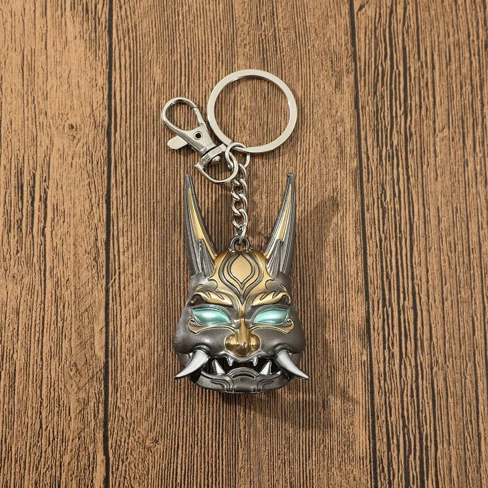 

Mihoyo Genshin Impact Tartaglia Xiao Metal Alloy Mask Keychain Game Toy Men's and Women's Backpack Zipper Decoration Pendant
