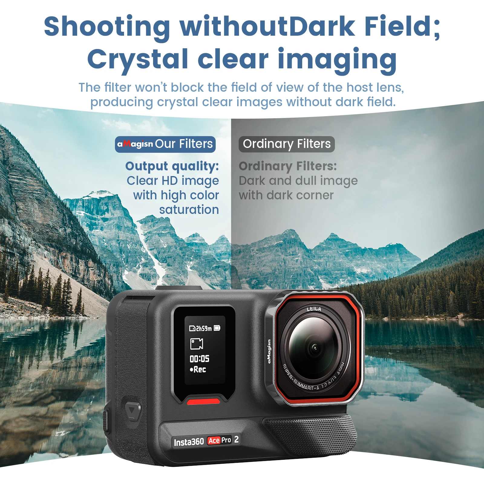 مجموعة مرشحات aMagisn CPL UV ND لـ Insta360 Ace Pro 2 ND8 ND16 ND32 ND64 مرشحات عدسة مقاومة للماء لملحقات Insta 360 AcePro2 #3