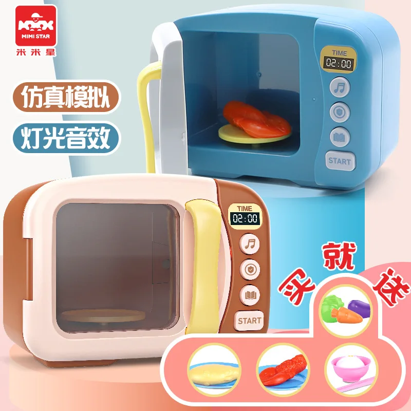 Simulation Von Kleinen Geräten Kinder Elektrische Mikrowelle Spielzeug Küche Ofen Kinder Spielen Haus Kochen Interaktives Spielzeug