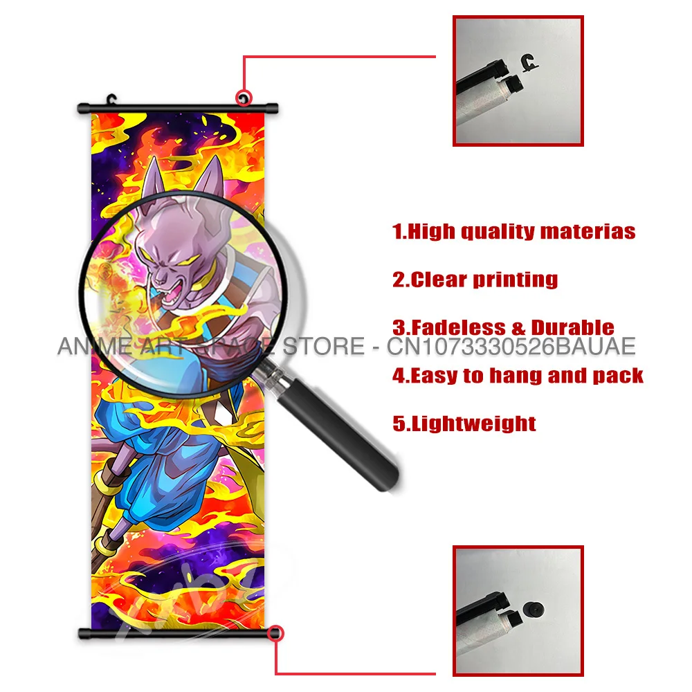 Dragon Ball GT Hängende Malerei Giru Anime Poster Son Goku Wandkunst Trunks Scrolls Bilder Pan Home Dekoration Vegeta Tapete – Detail 6