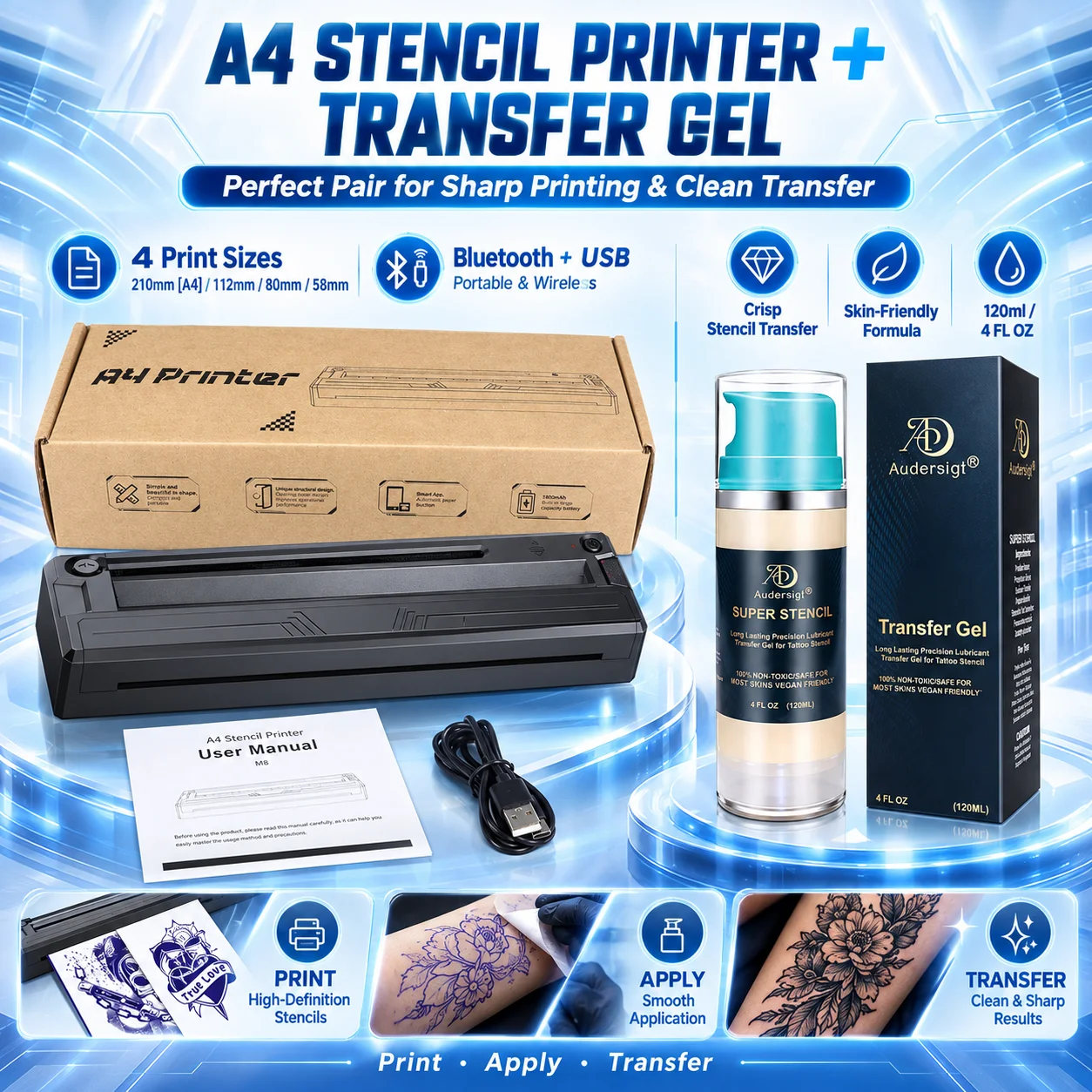 Thermal Printer - Audersigt Wireless Tattoo Stencil Printer Kit