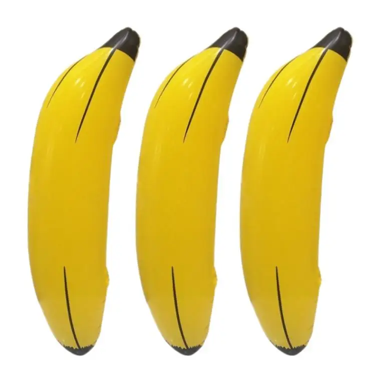 100Pcs Creative Inflatable Big Banana 60Cm Blow Up Pool Water Toy Kids Children Fruit Toys Party Decoration SN4565