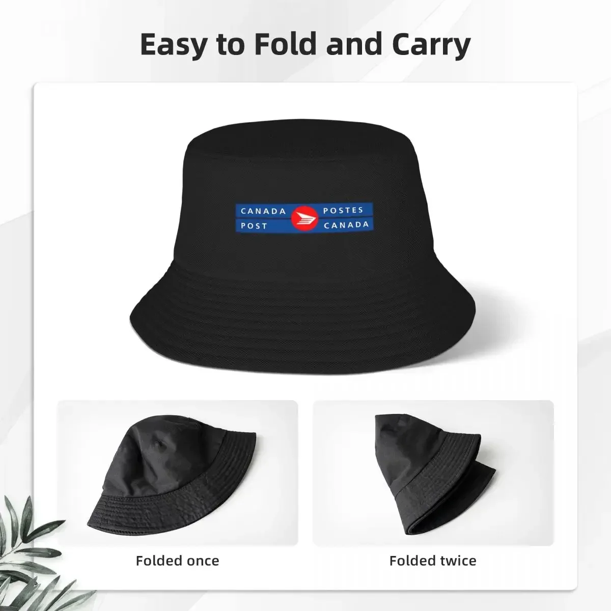 Canada Post Logo Billingual Bucket Hats Panama For Man Woman Bob Hats Reversible Fisherman Hats Summer Beach Fishing Unisex Caps