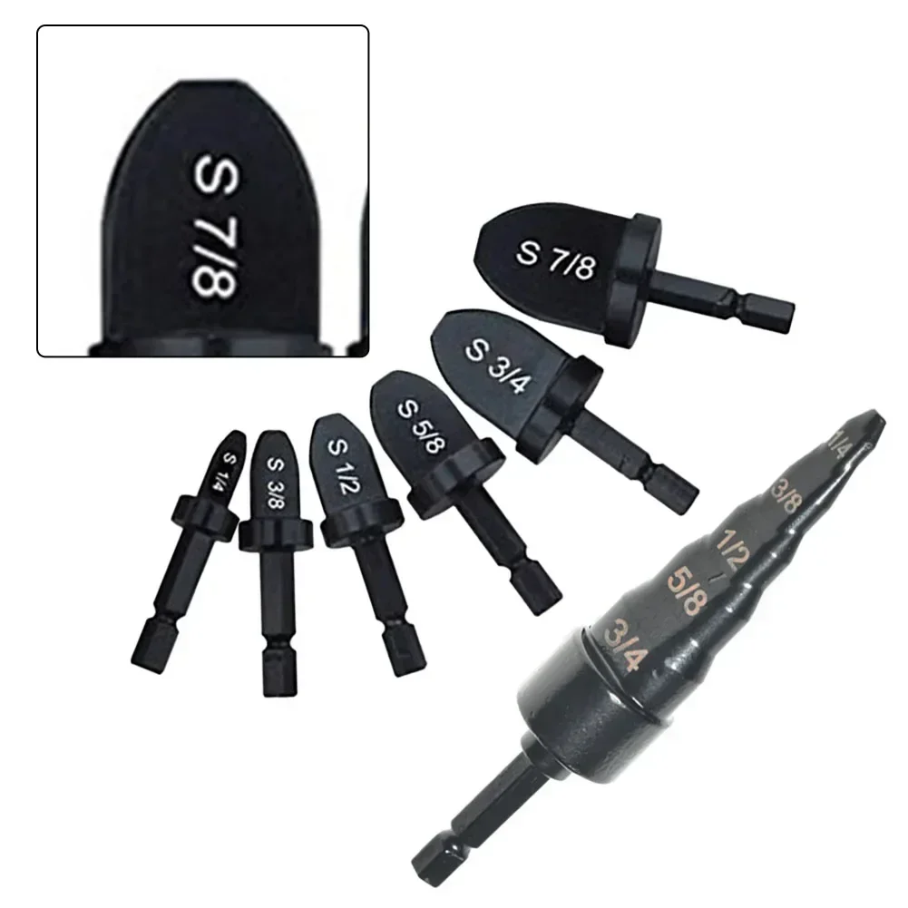 7pcs condizionatore d'aria tubo di rame espansore tubo espansore Swaging punta da trapano Set Swage tubo Expander Swaging strumenti di svasatura