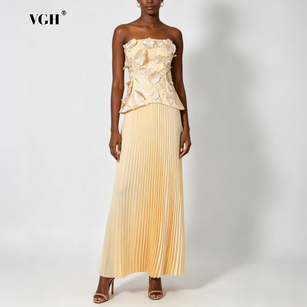 Embroidery Yellow - VGH Sarı Eklenmiş Nakış Iki Parçalı
