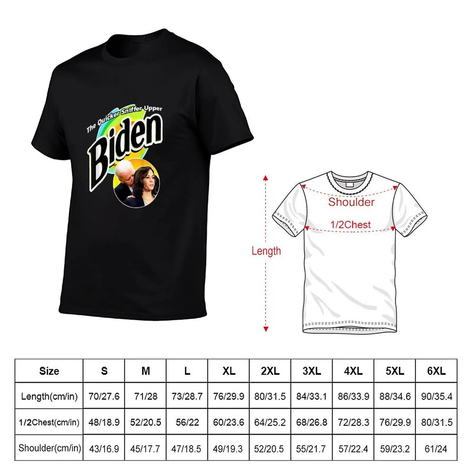 Upper Biden's Quicker Sniffer T-Shirt korean fashion vintage clothes funny t shirts men
