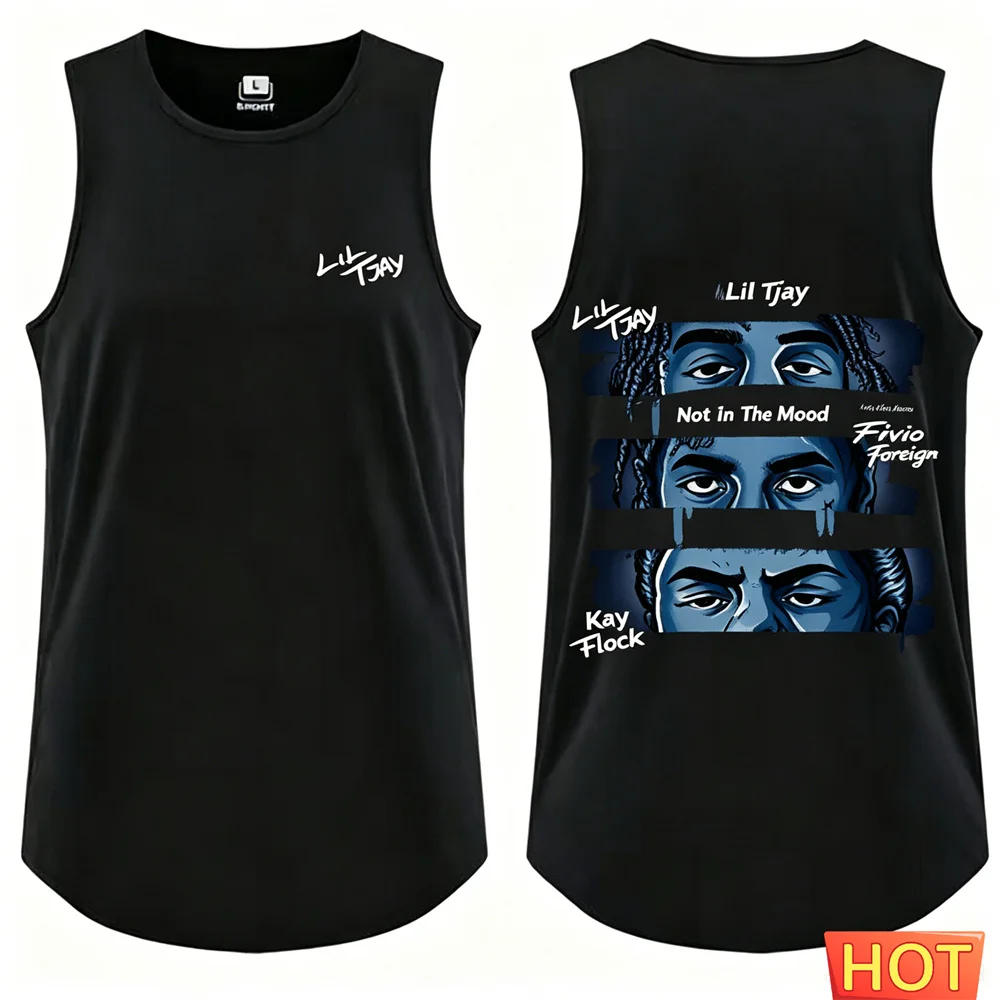Summer Hip-hop rap pattern Men's sleeveless T-shirt Harajuku men's t-shirts tank tops breathable Casual mens vest Mens clothing