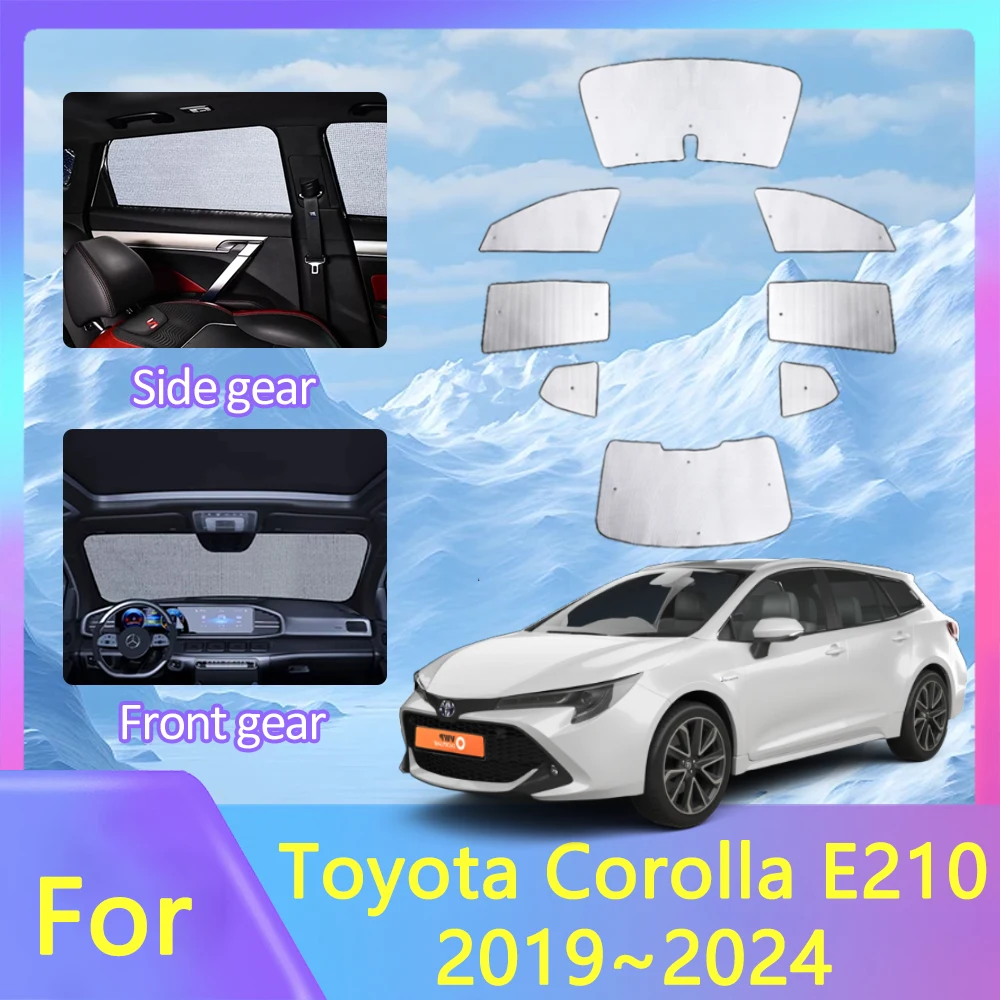 

Для Toyota Corolla E210 Touring Sport 2019 2022 2223 2024, полная защита от солнца, солнцезащитный козырек от ультрафиолета, зонтик, занавеска на лобовое стекло