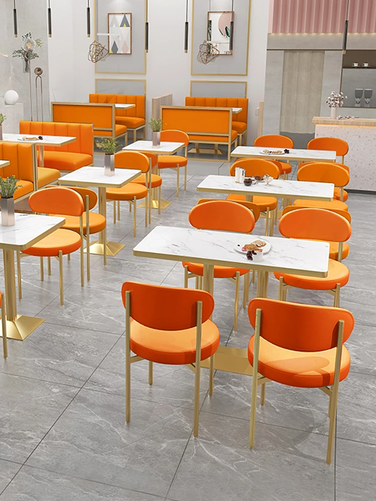 *Internet-famous Restaurant  Restaurant Chairs and Table for Snack Cabana Sofa Dining Furniture