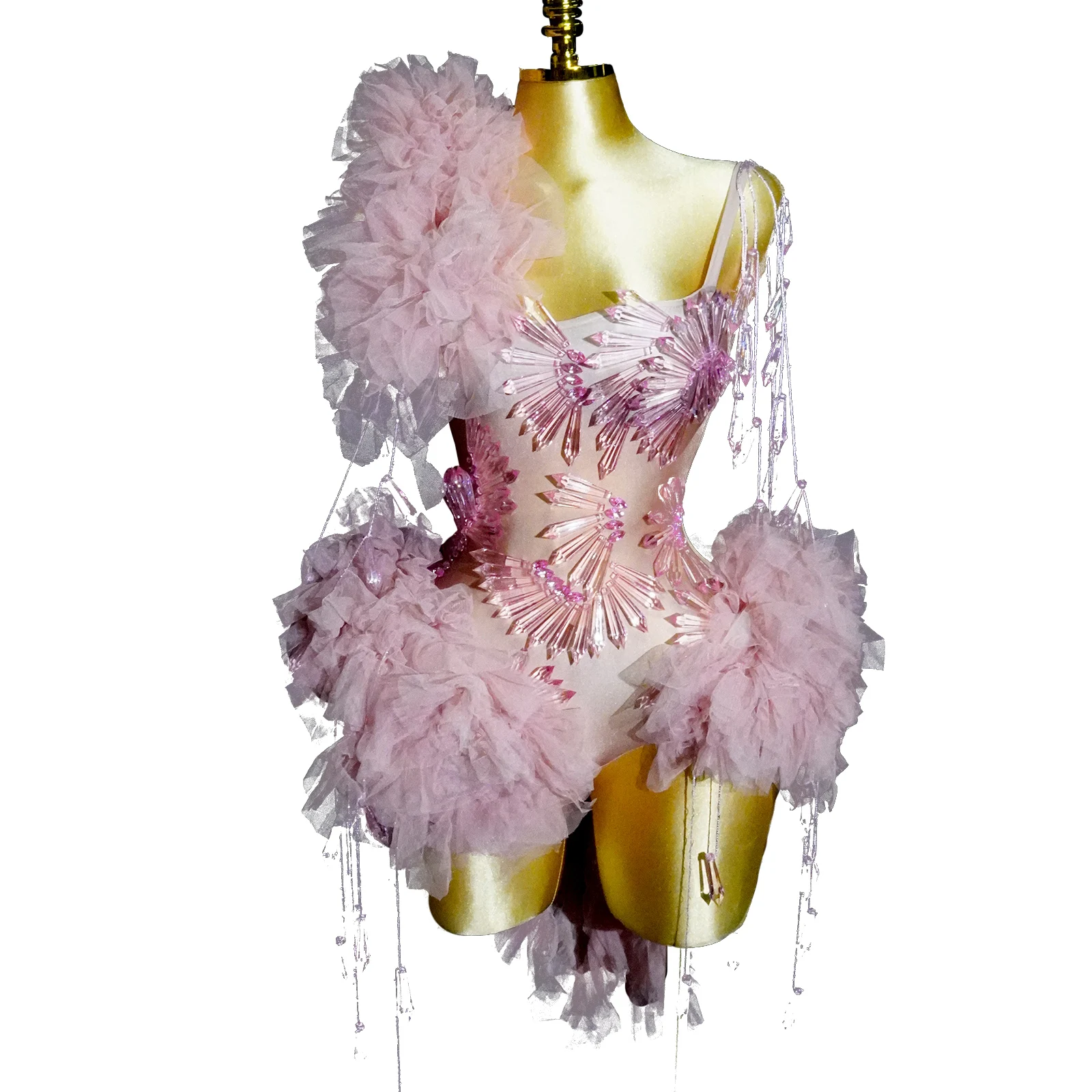 مثير شبكة الوردي داخلية يوتار الاكريليك بلورات الرقص نادي مرحلة الأداء عرض المرحلة نادي احتفال عيد ميلاد مهرجان الحفلات