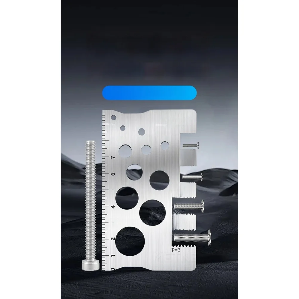 On-site Measurement Thread Pitch Gauge Silver Precise Thread Measurement Multi-functional Design 304 Stainless Steel