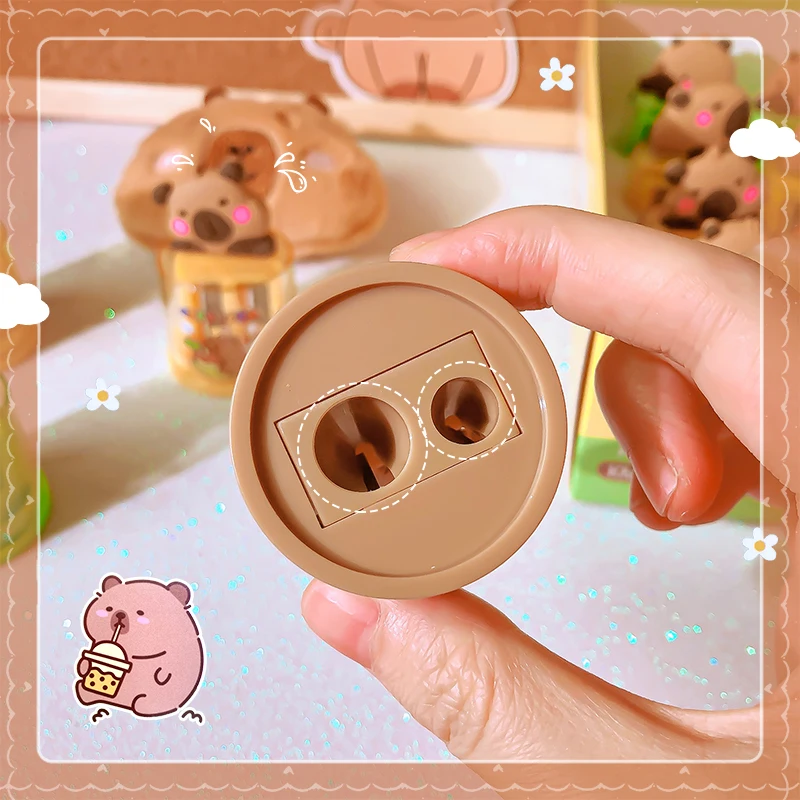 Aesthetic kawaii stationery creative Office supplies classroom School supplies capybara pencil sharpener For school