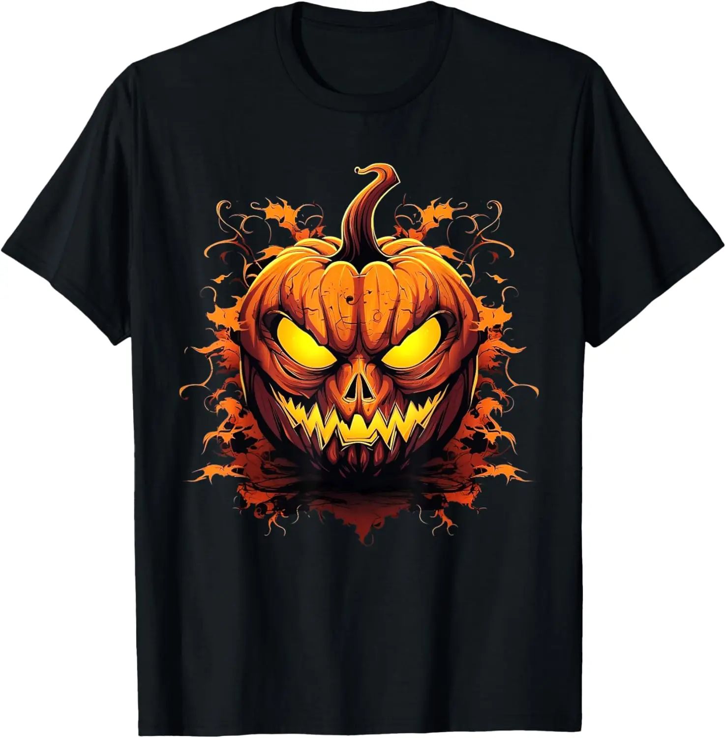 Jack O Lantern Scary Carved Pumpkin Face Halloween Costume T-Shirt