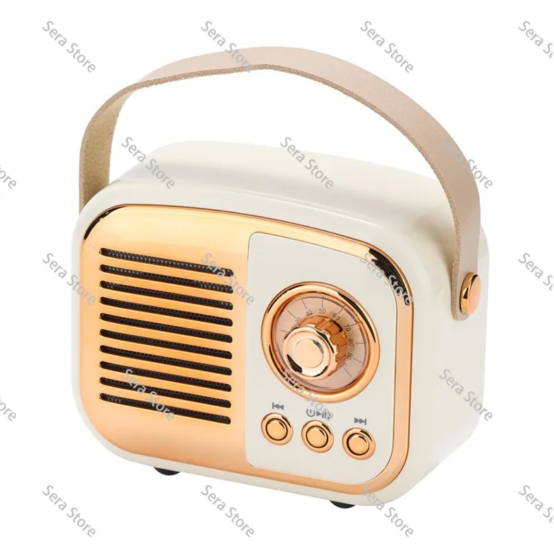 Stylish Design TF AUX FM Radio Retro Speaker Bluetooth Portable Wireless Mini Speaker