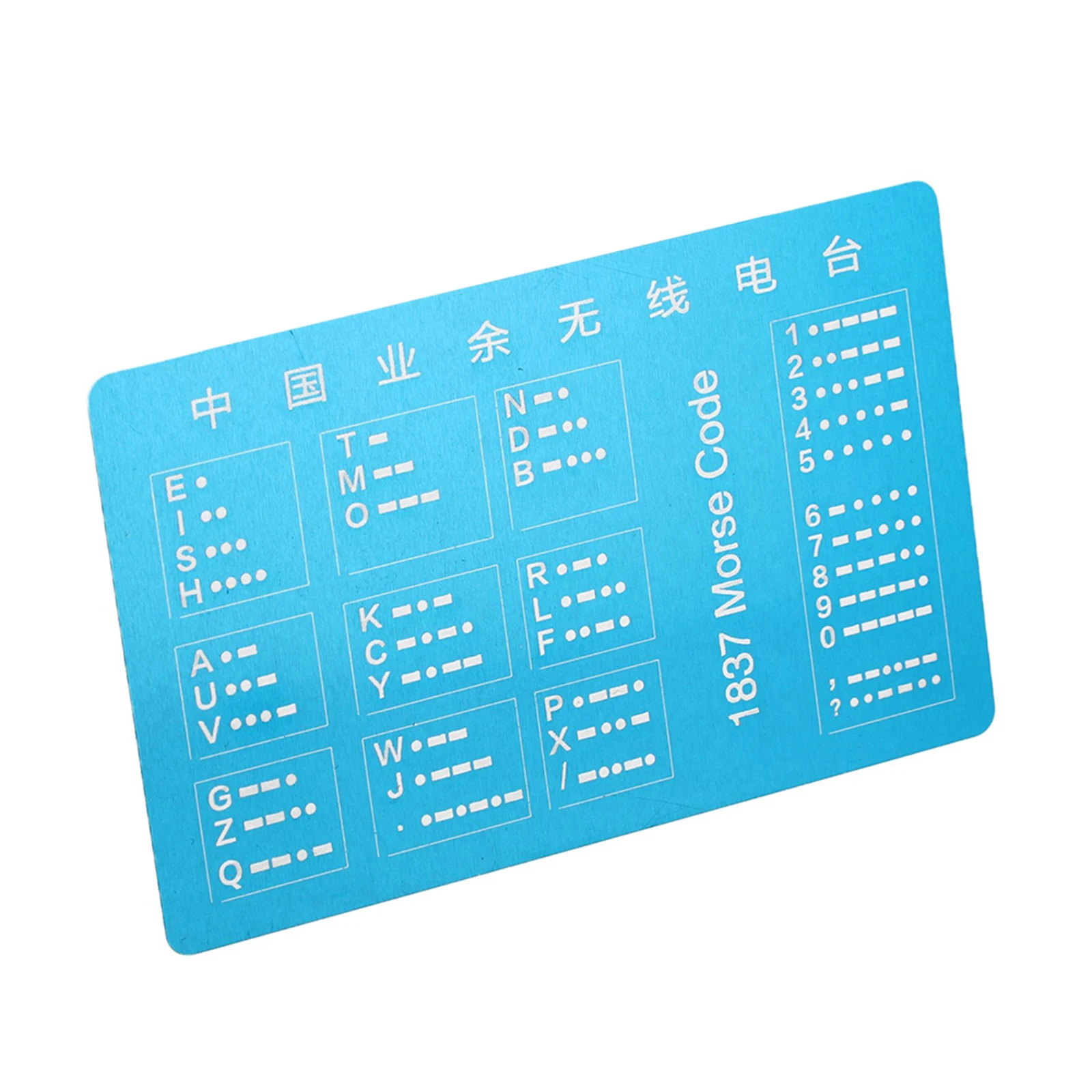 8.6x5.4 Cm CW Code Training Card For MORSE Code Radio Transmissions  Dual-Sided Functionality CW Code Training Card